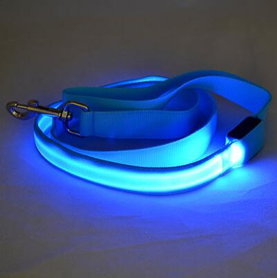 LED Illuminated Traction Nylon Pet Leash