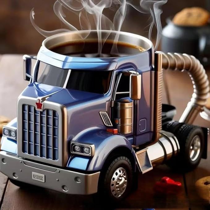 Handcrafted Semi-Truck Coffee Mugs