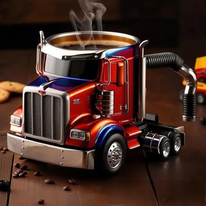 Handcrafted Semi-Truck Coffee Mugs