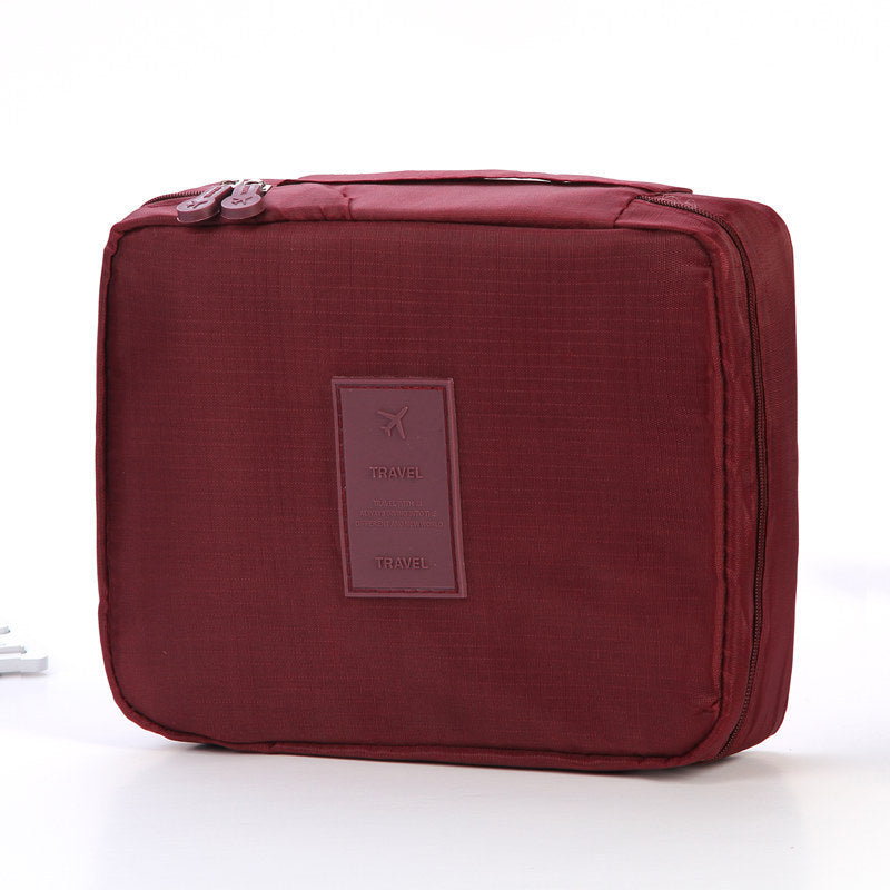 Portable Cosmetic Bag Waterproof Divider Multi-grid Pockets Toiletry Bags Travel Storage Handbags Women Make Up Bag