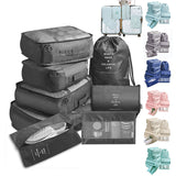 8-piece Set Luggage Divider Bag Travel Storage Clothes Underwear Shoes Organizer Packing Cube Bag