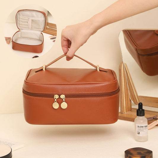 Handle-top Cosmetic Bag Ins Fashion Simple Square Handbag Toiletry Bags Travel High Capacity Portable Storage Make Up Bag