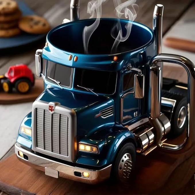 Handcrafted Semi-Truck Coffee Mugs