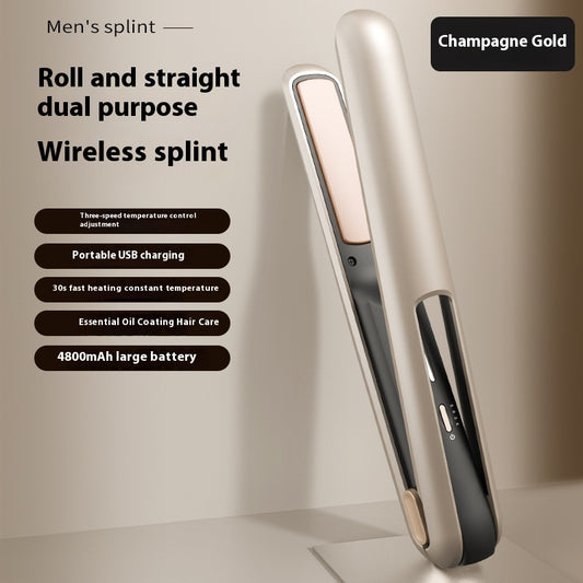 Wireless USB Charging Hair Straighteners Volume Straight Two-in-one