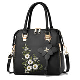 Fashion Flowers Embroidered Handbag Women Shoulder Messenger Bags